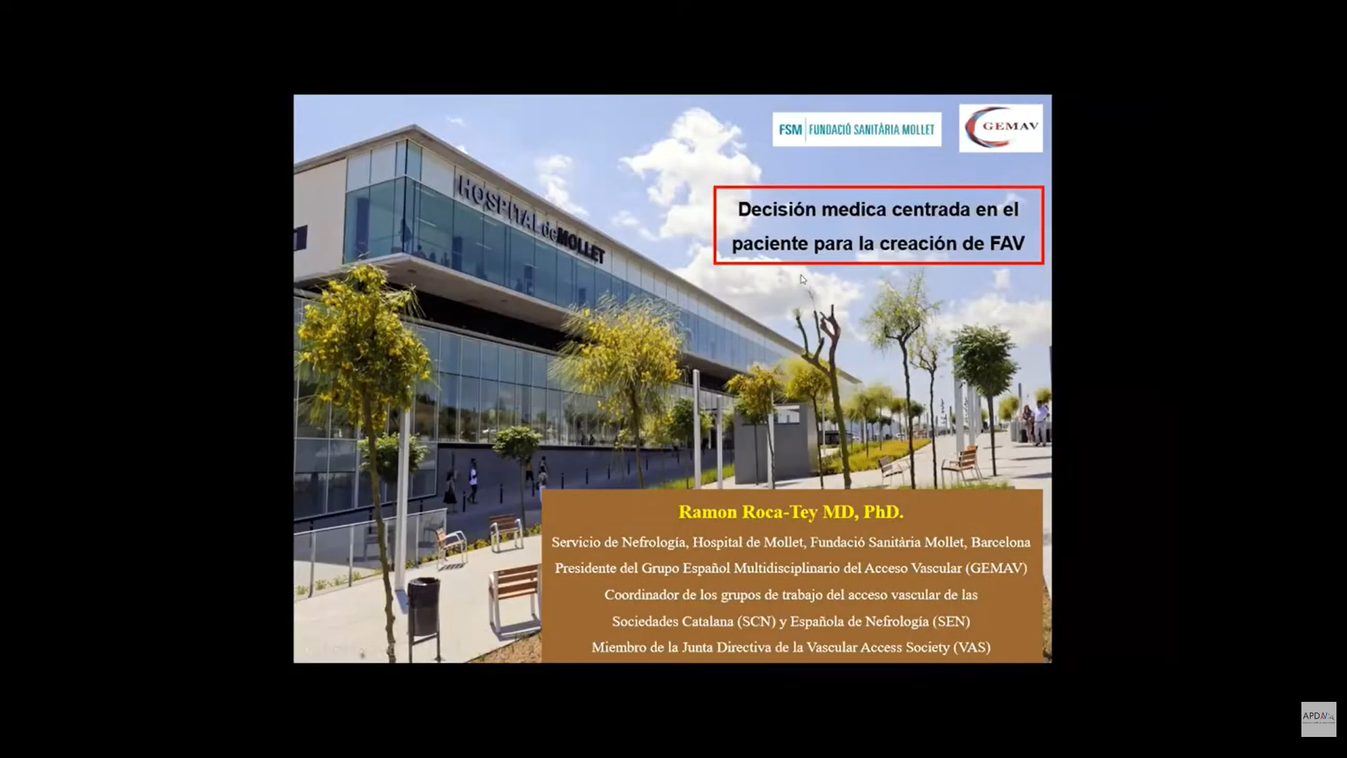 Read more about the article Dr. Roca-Tey – Decisión médica centrada en el paciente para la creación de FAV